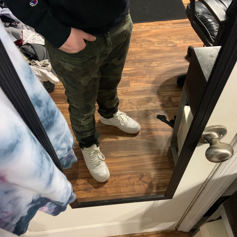 Camo Biker Jeans